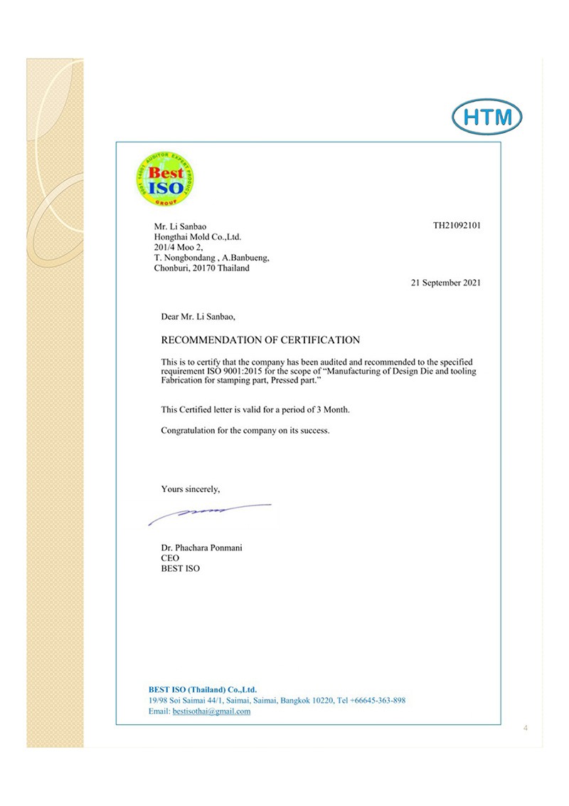 Certified ISO 1